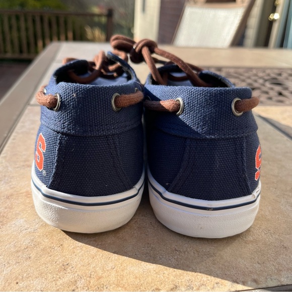 Syracuse University navy blue and Orange men’s boat shoe FOCO size 9 - Picture 4 of 11